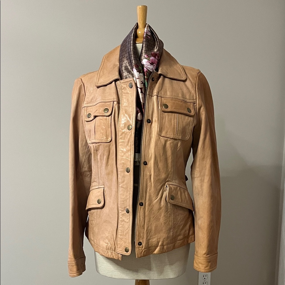 Banana Republic Light Brown Leather Jacket